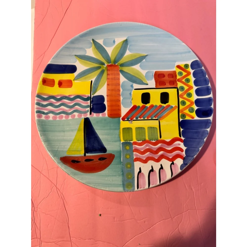 Pier 1 Decorative Plate Multi-color